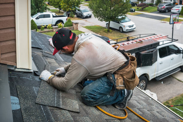Professional Storm Damage Roof Repair technician working in Twin Peaks, CA